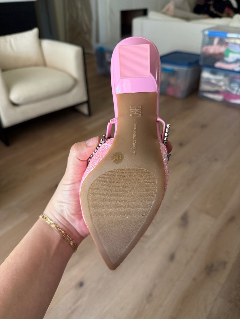 INC pink sparkly Barbie pumps - Picture 2 of 5